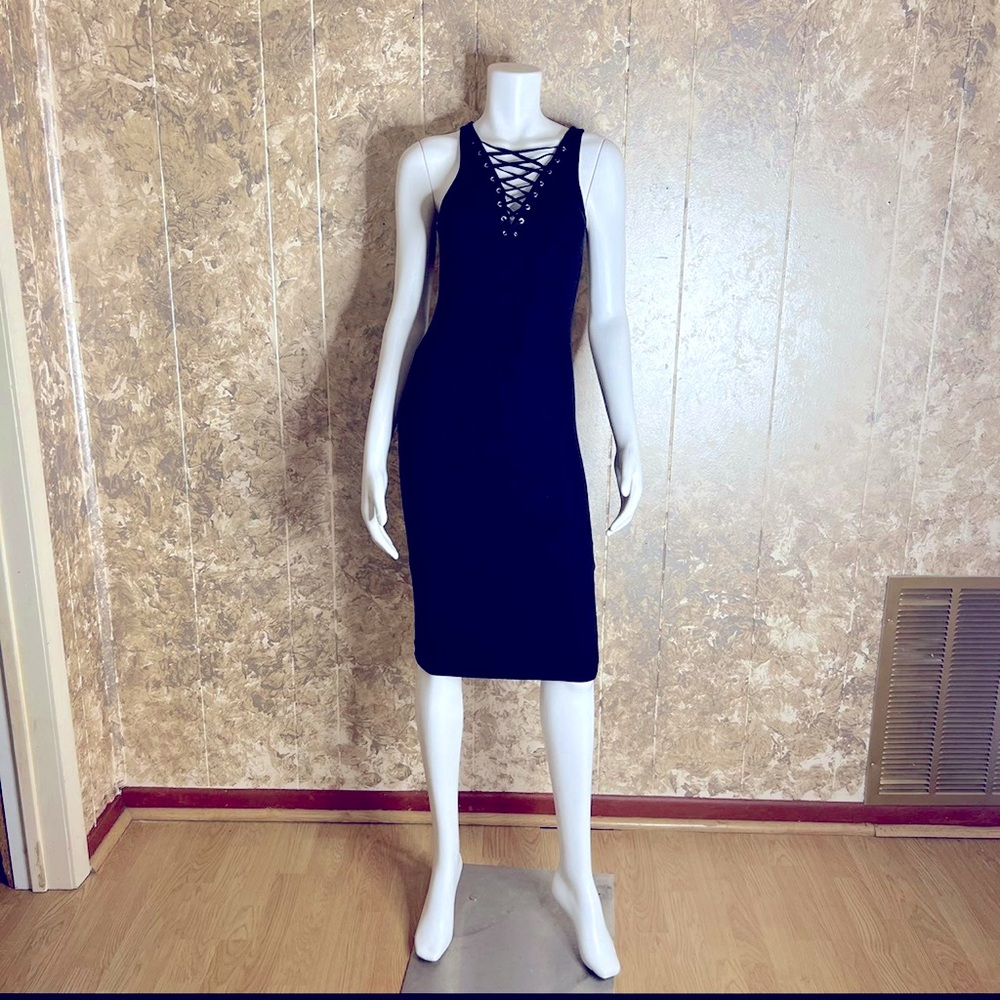 Lace Up Bodycon Dress